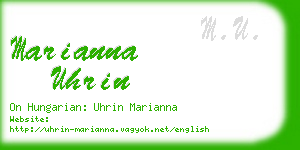 marianna uhrin business card